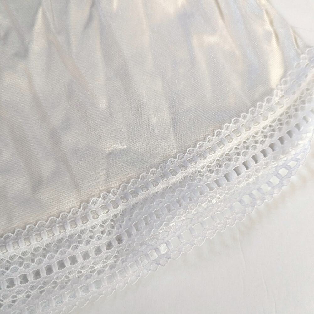 Vtg Slip Skirt Girls 10-12 White Layering Basic - Picture 2 of 3